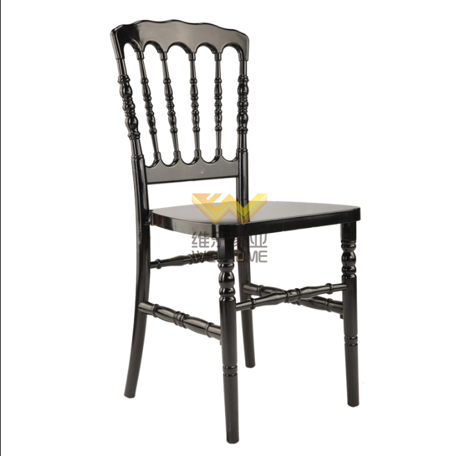 Black resin napoleon chair for wedding/event